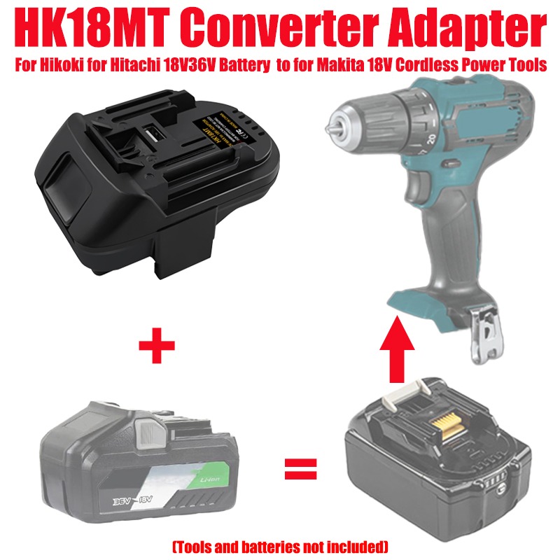 Power Tools Hikoki - Adattatore per Batteria ALASICKA HK18MT per