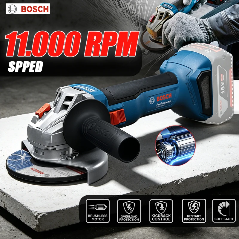 Power Tools Bosch - Smerigliatrice Angolare a Batteria BOSCH GWS