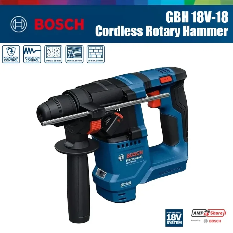 Power Tools Bosch - Bosch GBH 18V-18 Martello Perforatore Rotativo