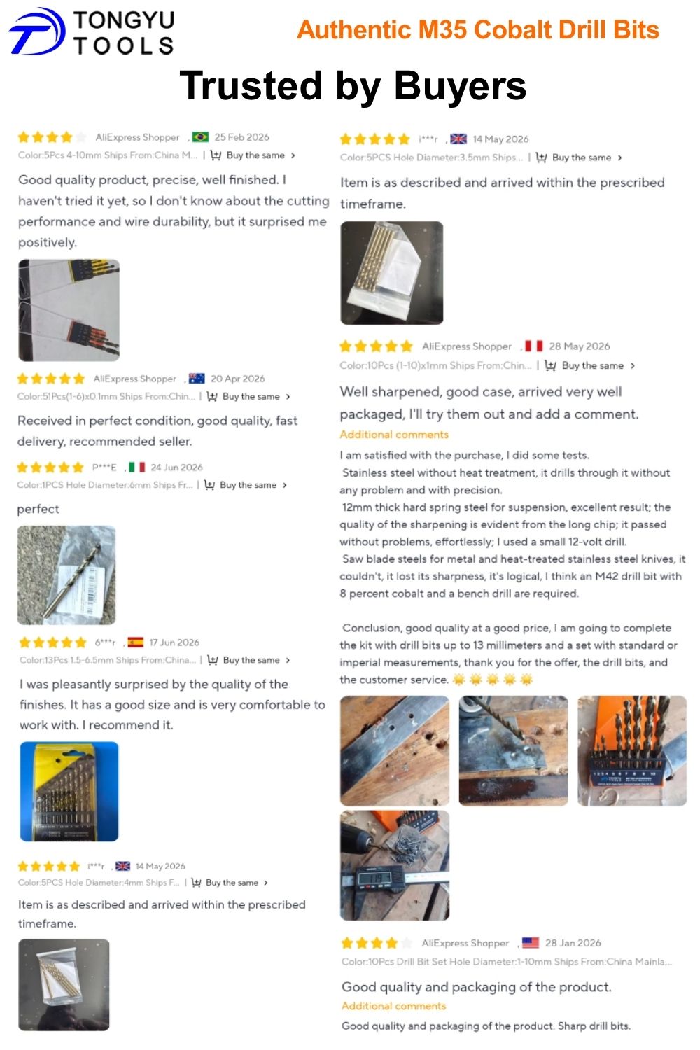 Punte elicoidali M35 al cobalt - Power Tools Kobalt recensione e prezzo